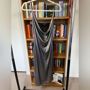 Pretty Little Thing Sliver Maxi Dress